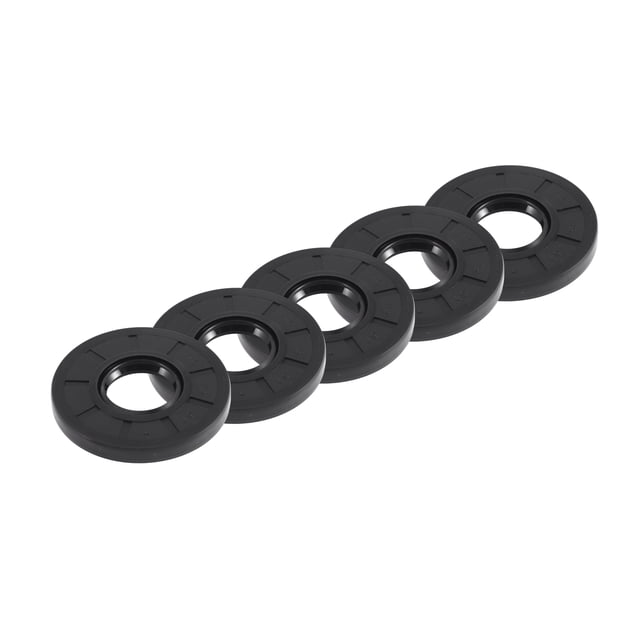 Sellos de Aceite Universales TC Doble Labio con Resorte de Acero 25x62x7mm Alta Presión Caucho NBR Negro 5pcs