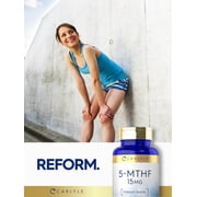 5-MTHF Supplement 15mg | 100 Capsules | L-Methylfolate | Non-GMO, Gluten Free | by Carlyle