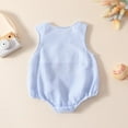thumbnail image 4 of SUYOLL Newborn Boys Bodysuit Sleeveless Striped Prints Romper Bodysuits Classic Versatile Clothing, 4 of 6