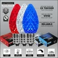 thumbnail image 6 of Wintergreen Lighting C7 Red, White & Blue OptiCore LED Pathway Light Kit, 75 Lights, 12" Spacing, Black Wire, Black Stake, 75 ft, 6 of 8