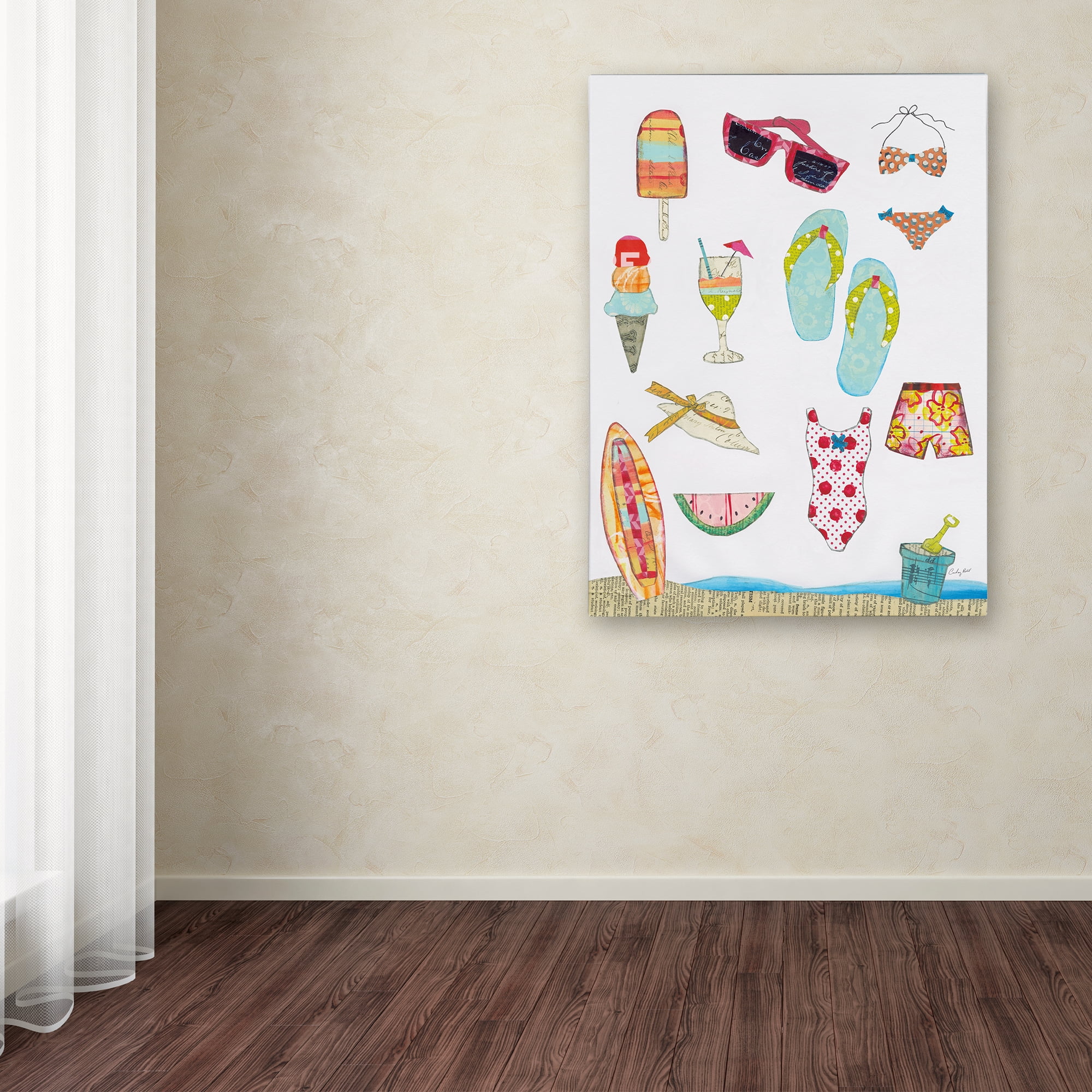 Trademark Fine Art 'At the Beach II v2' Canvas Art by Courtney Prahl