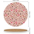 thumbnail image 3 of SKYSONIC Round Drink Coasters 2 Pcs Croissant and Eiffel Tower Absorbent Ceramic Coaster with Cork Base for Coffee Cups for Home Decor, 3 of 6
