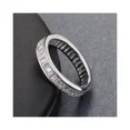 thumbnail image 2 of Womens Full Eternity Diamond Wedding Band, Baguette Cut Channel Set Diamond Band, 14K White Gold Plated, 1.6 Ct Simulated Diamond, 2 of 4