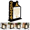 thumbnail image 4 of HINTRMENT 1Set Congrats Grad Table Centerpiece Rectangular Wood for Graduation Celebration Decor, 4 of 8