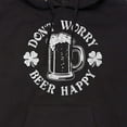 thumbnail image 3 of Instant Message - Don't Worry Beer Happy - Men's Pullover Hooded Fleece Sweatshirt, 3 of 6