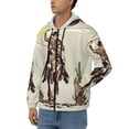 thumbnail image 3 of Goofa Vintage Cowboy Riding Horse Pattern Mens Full-zip Hoodie, Zip-up Pullover Hooded Sweatshirt, Kangaroo Pocket Hoodie Ideal for Daily Wear, Travel, and Home-XX-Large, 3 of 5