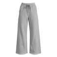 thumbnail image 6 of Cmfcve Womens Wide Leg Pants Elastic Waisted Drawstring Casual Loose Fit Sweatpants Comfy Lounge Fall Trousers with Pockets, 6 of 9