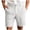 White, variant on Tumotour Linen Shorts For Man Solid-Color Casual With Pockets Button Zipper Shorts Half Shorts Pants Workout Shorts Short Beach Shorts Summer Shorts