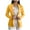 Yellow, variant on Women's Suit Jacket Business Blazers Versatile Lapel Long Sleeve Fit Medium Long Button Blazer