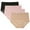 Black, variant on jobturf Lace Trim Underwear for Women High Waist Panties Full Coverages Briefs Soft Strech Ladies Breathable Panties 4 Pack Beige M