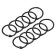 thumbnail image 1 of Unique Bargains Loose-Leaf Binder Rings, 45mm/ 1.8' Metal Book Ring Key Holder, Black, 10Pack, 1 of 5