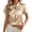 Khaki, variant on Womens Dressy Casual Blouses V Neck Satin Silk Work Tops Short Sleeve Tie Knot Business Shirts 2026