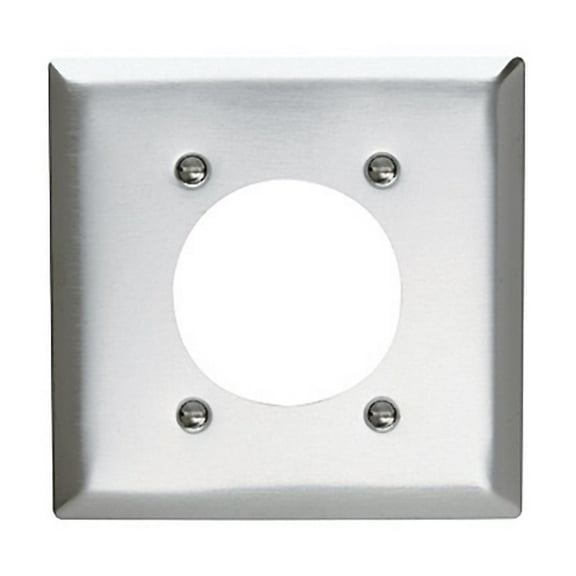 Legrand - Pass & Seymour SS703CC12 Smooth 302 Stainless Steel Two Gang Power Outlet Easy Install