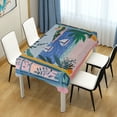 thumbnail image 4 of Yayeee Tablecloths 60" x 108" Rectangle Wrinkle Resistant Party Table Cover, Pink Seaside, 4 of 8