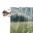 thumbnail image 5 of Spring Floral Kitchen Valances for Windows 60x18 Inch Kitchen Curtains Valances Rod Pocket Whit Green Flowers Modern Oil Painting Bathroom Window Valances for Window Treatment Decor, 5 of 6