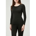 thumbnail image 3 of DEVOPS Women's Thermal Underwear Long Johns Top & Bottom Set (Large, Black), 3 of 4