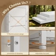 thumbnail image 4 of Enhomee White 10 Drawers Dresser for Bedroom with Hanging Rack Storage Cabinet with Led Lights & Charging Station, 4 of 9