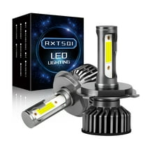 RXTSQI H4 LED Headlight Bulbs, 10000lm H4/Hb2/9003 Hi/Lo Beam LED Headlight Bulb 6500k H4 LED Bulb Cool White IP68