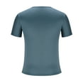 thumbnail image 5 of AHTJRT Men's Summer Cooling Ice Silk Short Sleeve T-Shirts Loose Breathable Quick Dry Sports Clothing Light Blue 3XL, 5 of 6