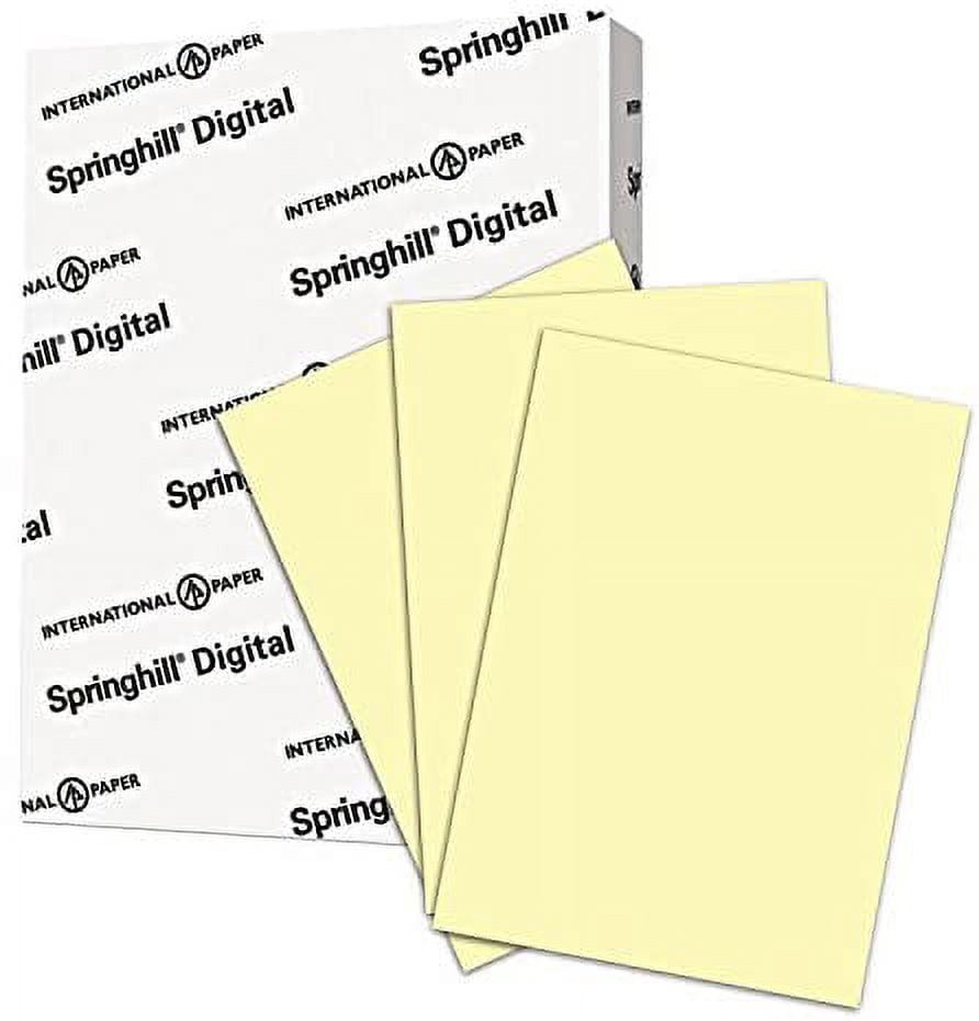 Springhill Yellow Colored Cardstock Paper, 90lb Index, 163 gsm, 8.5 x 11 card stock, 10 Reams / 2,500 Sheets - Lightweight Cardstock with Smooth Finish, Canary Color (035100C)