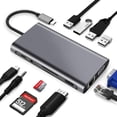 thumbnail image 1 of Adaptador multipuerto USB C Hub - Estación de acoplamiento portátil tipo C 11 en 1, 1 of 5