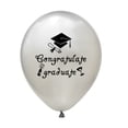 thumbnail image 4 of MasteelfCA 20 Pcs 12 Inch Party Balloons Congratulate Graduate Letter Ballons Inflatable Balloons for Graduation Party Decoration (Silver), 4 of 7