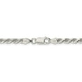 thumbnail image 3 of White Sterling Silver chain Rope Diamond-cut 26 in 4.25 mm, 3 of 5