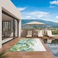 thumbnail image 3 of Tropical Leaves Outdoor Rug for Patio/Deck/Porch, Non-Slip Large Area Rug 6 x 9 Ft, Green Monstera Palm Leaves Summer Wood Gray Indoor Outdoor Rugs Washable Area Rugs, Camping Rug Carpet Runner, 3 of 8