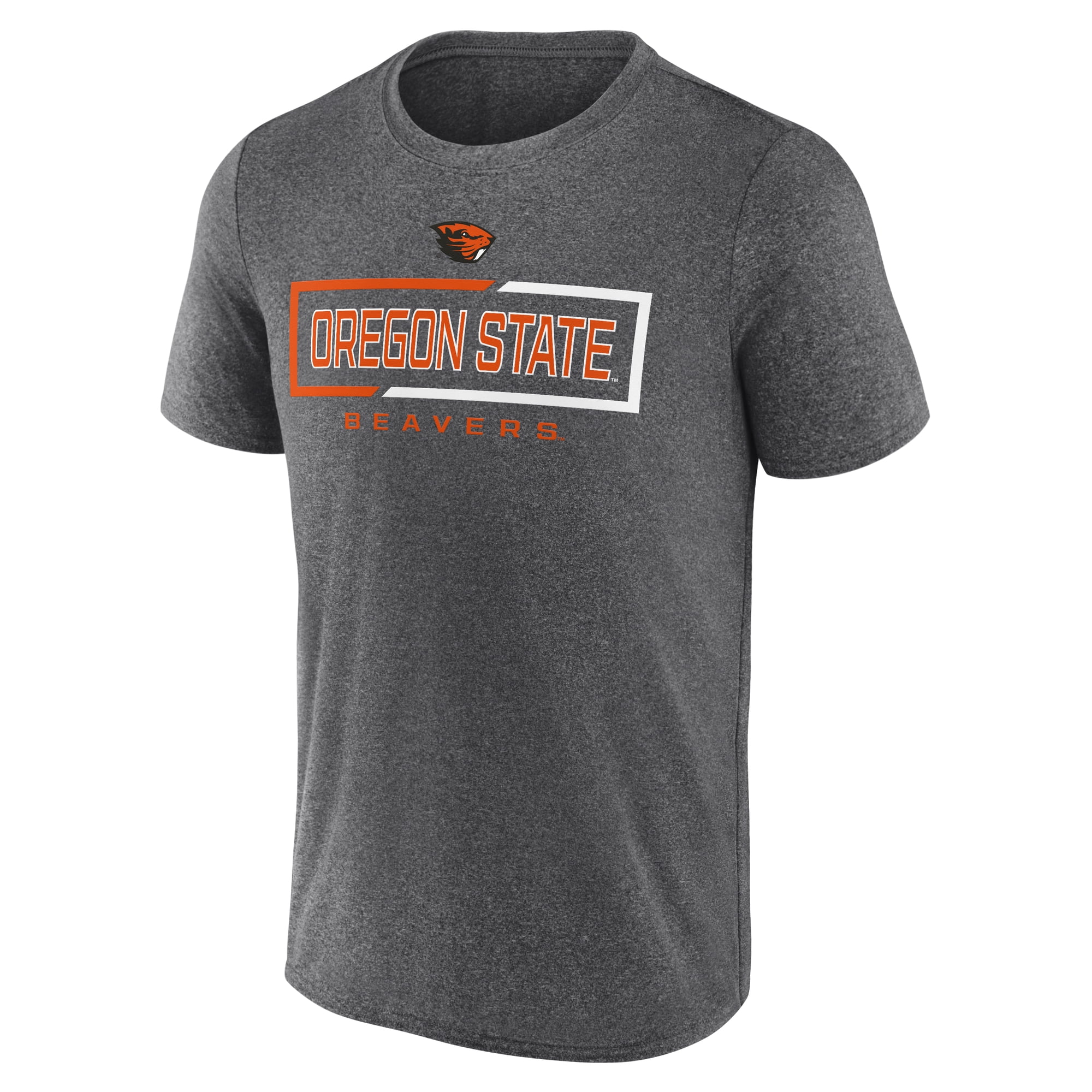 NCAA Oregon State Beavers Men's Synthetic Charcoal Heather Short Sleeve T-Shirt
