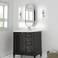 thumbnail image 3 of MAYEERTY 32"x16" Iron Medicine Cabinet Mirror with Storage Space for Bathroom , Black, 3 of 8