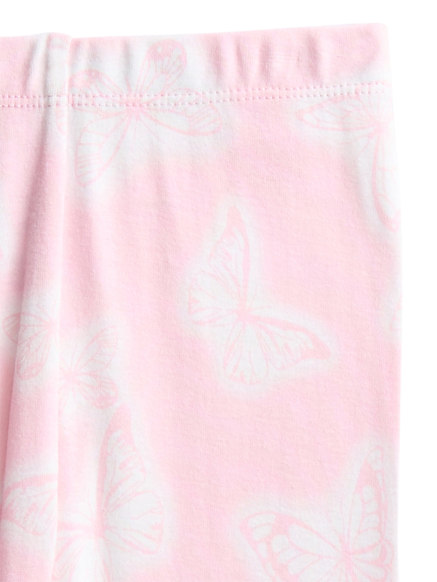 Wonder Nation Toddler Girls Short Sleeve Top, Pants and Shorts Pajama Sleep Set, 3-Piece, Sizes 12M-5T