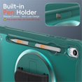 thumbnail image 4 of Case For Samsung Galaxy Tab S11 2025 (X730/X736B) Handle Protective Cover 360° Rotating Ring Stand, Shockproof Dropproof Case For Kids Kickstand & Adjustable Shoulder Strap,Dark Green, 4 of 10