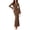 brown, variant on Women's Floral Bodycon Maxi Dress Spring Elegant Mesh Long Sleeve Formal Wedding Guest Cocktail Dresses