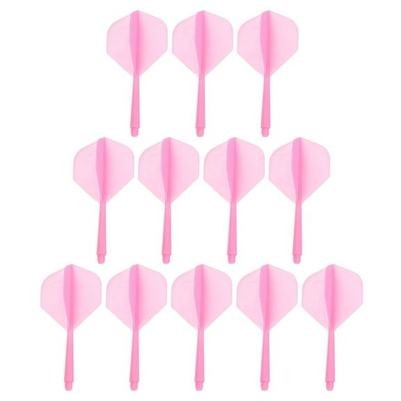 Uxcell Integrated Dart Shaft & Flights, 12 Pack Lightweight Dart Flight Set, Pink