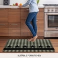 thumbnail image 5 of Sage Green Black Plaid Door Mat&nbsp;Indoor Outdoor Entrance,Non Slip Small Rug for Kitchen Bathroom Entryway Rug,Vintage Star Buffalo Check Rustic Washable Doormat Floor Mat 16x24 Inch, 5 of 8