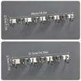 thumbnail image 3 of AMERTEER 3 Racks and 4 Hooks Broom and Mop Holder Stainless Steel Mop Rack Wall Mounted Garage Organizer Storage Racks Non-slip Mop Storage Hook for Home Kitchen Laundry Garden, 3 of 8