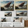 thumbnail image 4 of Designart "Ocean s Spectacle Coastal Whale Watching III" Animals Canvas Print, 4 of 5