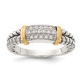 thumbnail image 1 of Sterling Silver w/14k Diamond Ring Size 6, 1 of 3