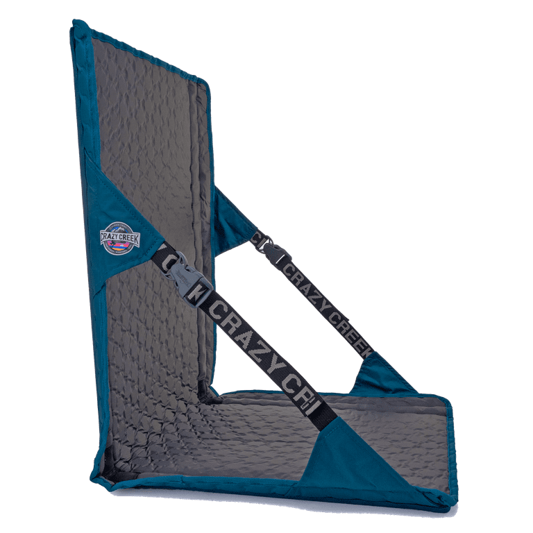 Crazy Creek HEX 2.0 LongBack Packable Chair, Blue/Slate