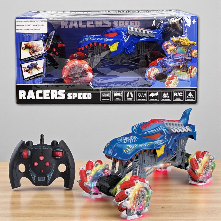 Blue Dragon Remote Control Racer Speed Car - LED Wheel Lights