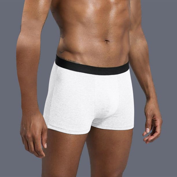 Fiudx Algodón Interior, Pantalone Cortos Transpirables para Hombre, Algodón Cómodos, Calzones y Cintura Elástica Ancha, Calzones de Cintura Baja, Ropa de Diario, Ropa Deportiva, Lavish a Máquina.