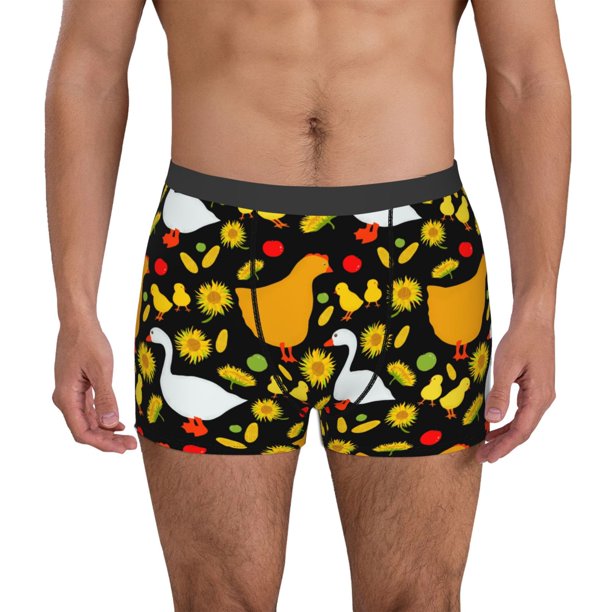 Balery Farm Goose Calzoncillos bóxer para hombre, ropa interior de algodón suave y transpirable con cinturilla de nailon-X-Large