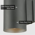 thumbnail image 3 of Kira Home Enzo 8" Modern Outdoor Wall Sconce, Weatherproof Up Down Light, Cylinder Metal Shade + Black Finish, 2-Pack, 3 of 7