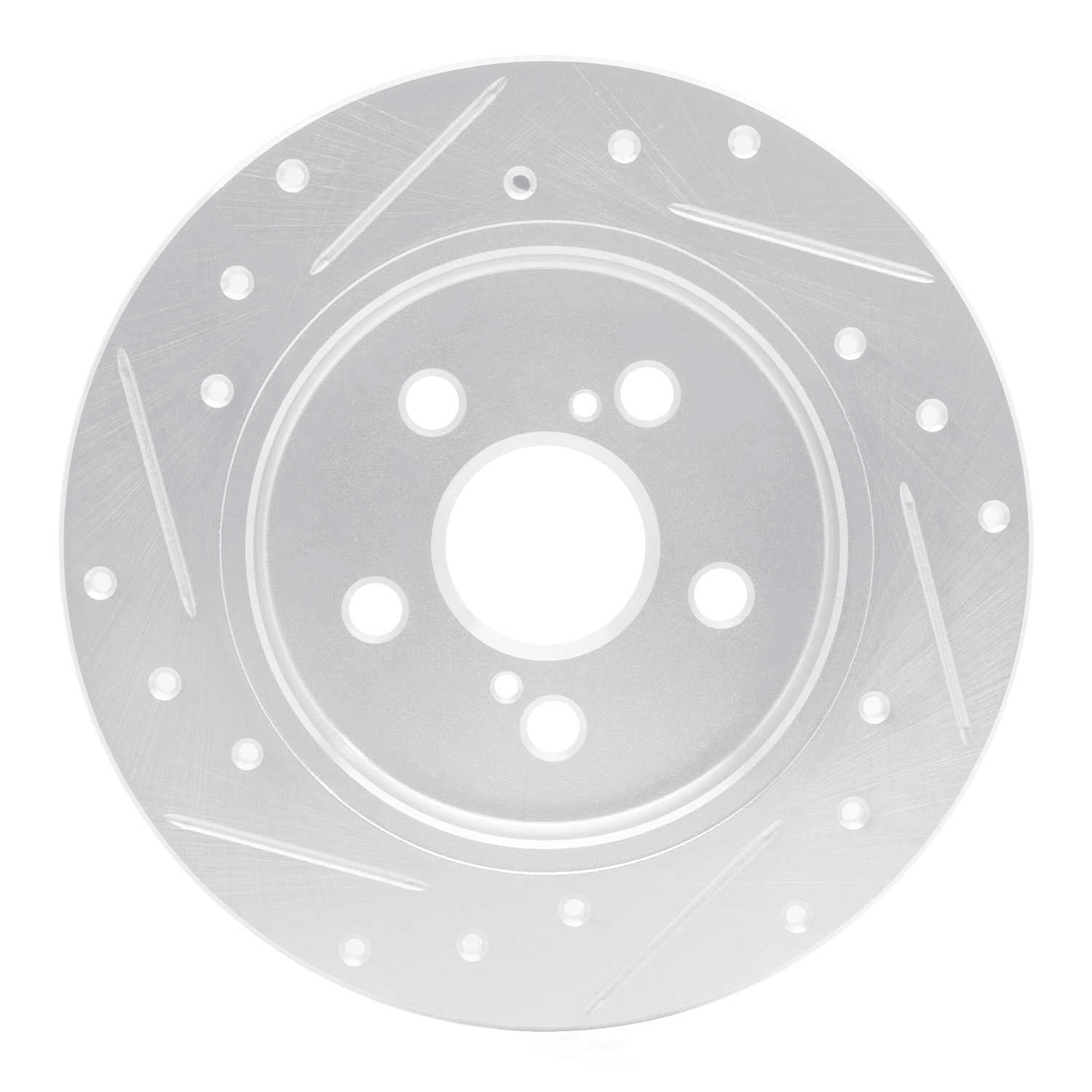 Dynamic Friction Company 631-76083R DFC Brake Rotor - Drilled And Slotted - Silver