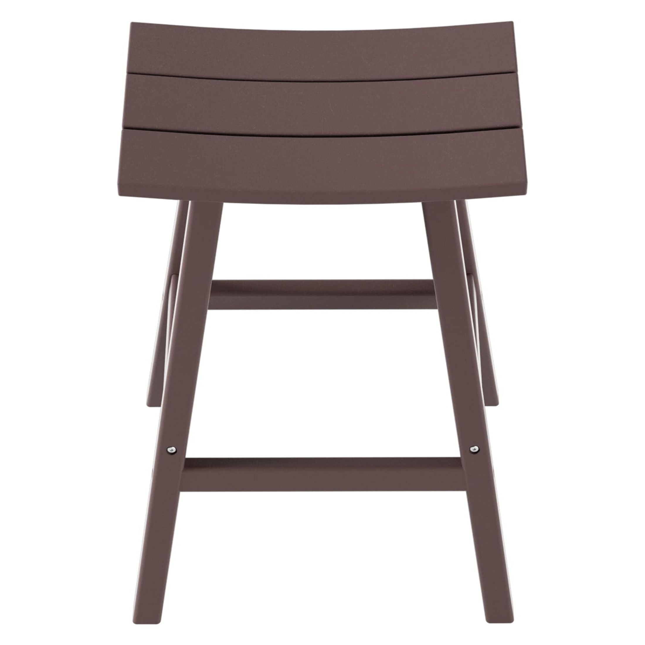 GARDEN 29" Inches Adirondack Plastic Outdoor Bar Stools (Set of 2), Dark Brown