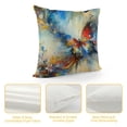 thumbnail image 4 of JRXY  Butterfly Pillow Covers Watercolor Lotus Floral Fantasy Splash Doodle Painting Waist Lumbar Cushion Cover Oblong Rectangle Pillowcase for Men Women Home White, 4 of 5