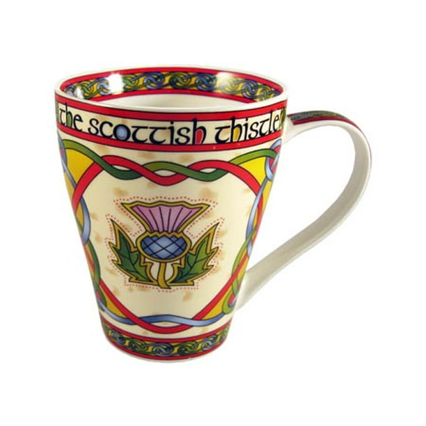 Royal Tara Cup Scottish Thistle Celtic Bone China Colorful Coffee Mug