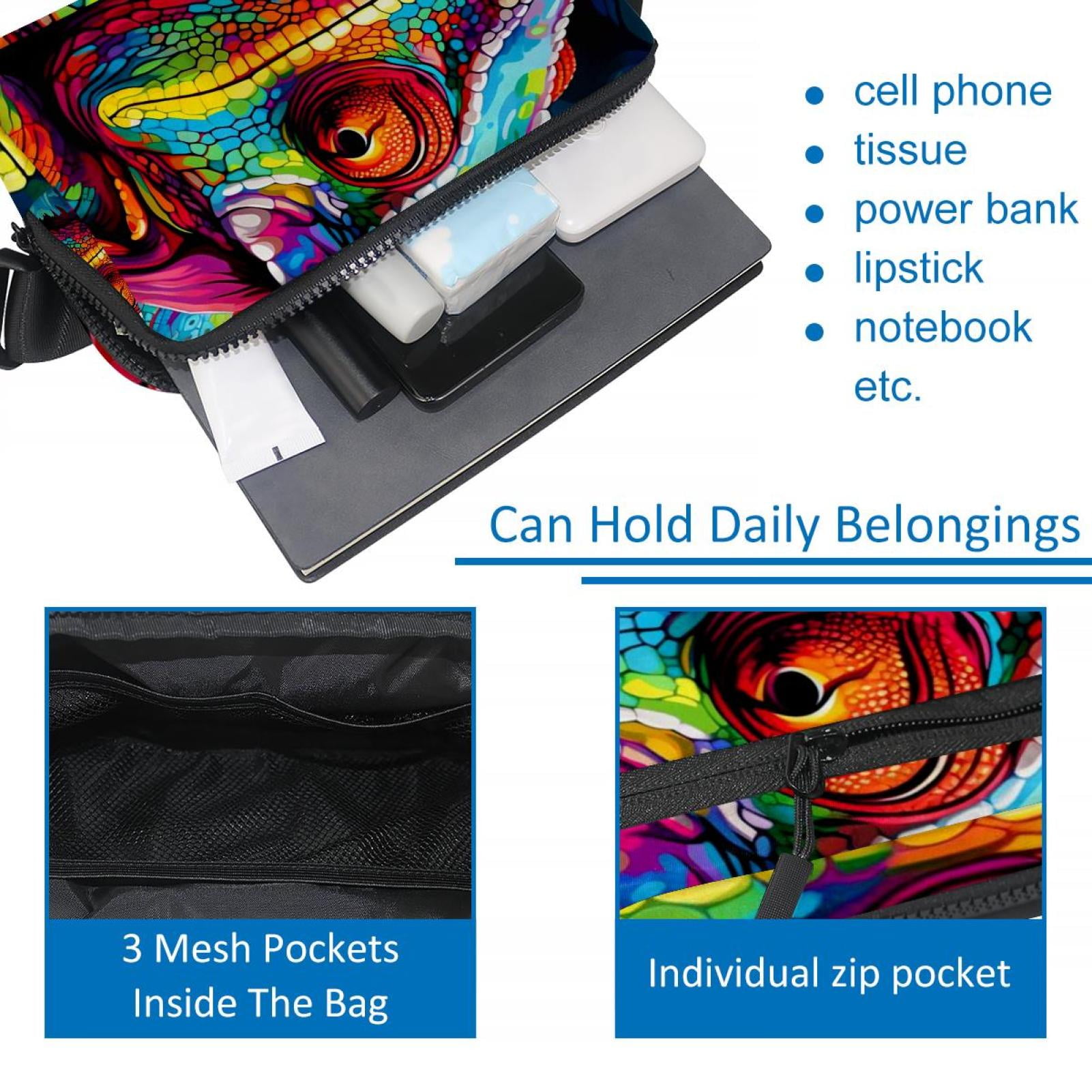 Chameleon Running Belt Waist Bag Fanny Packs, Lightweight Adjustable with Extension Strap, Unisex