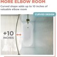 thumbnail image 3 of Rustproof Curved Shower Curtain Rod, No Drill Tension or Permanent Mount Adjustable Curved Shower Rod for Bathroom, Easy Install, Rounded for Extra Room, 50 to 72 Inches, Gold, 3 of 5