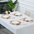 thumbnail image 7 of Round Placemats Set of 6 Heat Resistant Washable Kitchen Table Decorations 15.4in Yellow-orange Roses Pattern, 7 of 7